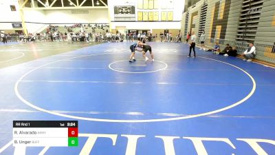 157H lbs Rr Rnd 1 - Ryan Alvarado, Army West Point vs Brady Unger, Buffalo