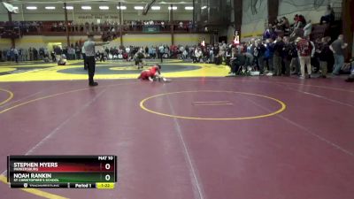 126 lbs Champ. Round 2 - Stephen Myers, Parkersburg vs Noah Rankin, St Christopher`s School