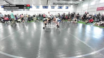 105 lbs Quarterfinal - Alyssa Rosario, EP Rattlers-EL vs Jennings Augustine, Rogue Wrestling Club-EL