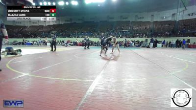 128 lbs 3rd Place - Libberty Drake, Warner JH vs Jalaina Lang, Lions Wrestling Academy