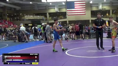 120 lbs Cons. Round 4 - Bryson Rockers, KS vs Conner Anderson, MO