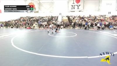 103 lbs Cons. Round 2 - Anthony Tapia, Midlakes Youth Wrestling vs Tyler Alvarez, Spencerport Jr Rangers Wrestling Club