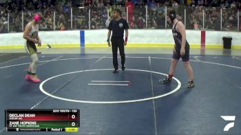 133 lbs Champ. Round 2 - Zane Hopkins, St Joe Youth Wrestling vs Declan Dean, Shelby WC