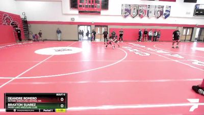 48-55 lbs Round 1 - Braxton Suarez, Moses Lake Wrestling Club vs DeAndre Romero, Victory Wrestling-Central WA