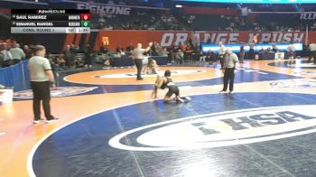 3A 126 lbs Cons. Round 1 - Saul Ramirez, Barrington vs Emanuel Rangel, West Chicago (H.S.)