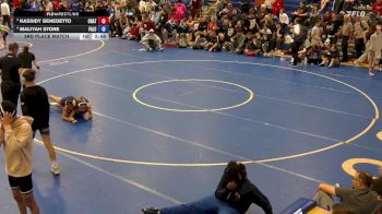 100 lbs 3rd Place Match - Maliyah Stone, Falconer vs Kassidy Benedetto, Chautauqua Lake