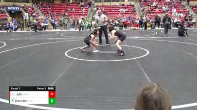 90 lbs Round 2 - Layken Luthi, Ogden?s Outlaws Wrestling Club vs Addilyn Greenlee, JUIC3 ACAD3MY WRESTLING