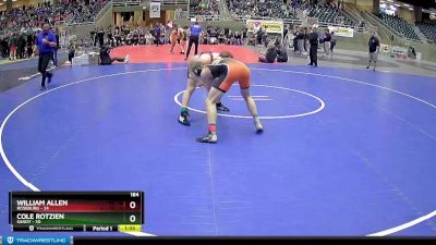 184 lbs Finals (8 Team) - Cole Rotzien, Sandy vs William Allen, Roseburg