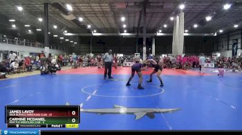 144 lbs Quarterfinals (8 Team) - Carmine McDaniel, INVICTUS WRESTLING CLUB vs James Lavoy, WILD BUFFALO WRESTLING CLUB