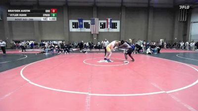 285 lbs Champ. Round 1 - Kyler Kuhn, St. Pius X (Kansas City) vs Brayden Austin, Christian Brothers High School