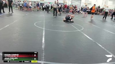 140 lbs Round 3 (4 Team) - Adam Phillips, 84 Athletes vs Mason Conrad, The Wrestling Mill