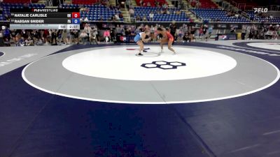 155 lbs Cons. Rd Of 32 - Natalie Carlisle, OH vs Raegan Snider, PA
