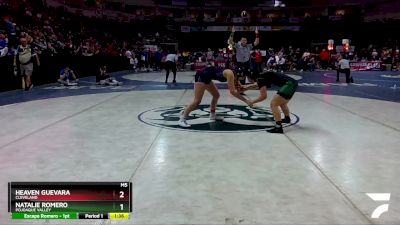 Girls 132 lbs Quarterfinal - Heaven Guevara, Cleveland vs Natalie Romero, Pojoaque Valley