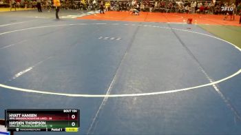 130 lbs Cons. Round 1 - Hyatt Hansen, WML (Windom/Mountain Lake) vs Hayden Thompson, STMA (St. Michael/Albertville)