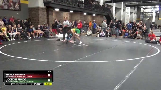 106 lbs Round 1 (16 Team) - Gable Hemann, Grand View Wrestling Club vs ...