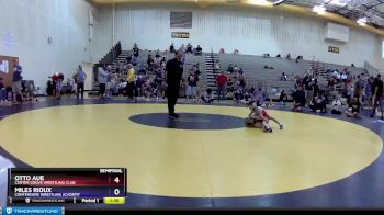 40 lbs Semifinal - Otto Aue, Center Grove Wrestling Club vs Miles Rioux, Contenders Wrestling Academy