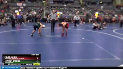 112 lbs 1st Place Match - Miles James, Siouxland Wrestling Academy vs Hayden Barnes, TEAM CENTRAL