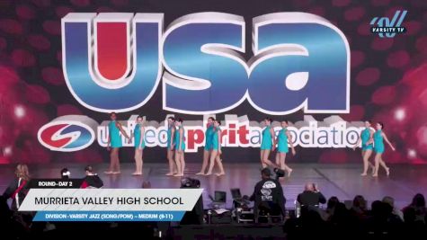 Murrieta Valley High School - Varsity Jazz (Song/Pom) -- Medium (8-11) [2023 Varsity Jazz (Song/Pom) -- Medium (8-11) Day 2] 2023 USA Spirit & Junior Nationals/Collegiate Championships