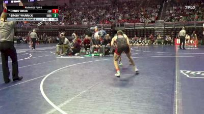 3A-165 lbs Champ. Round 1 - Brody Warrick, Boone vs Henry Krug, ADM