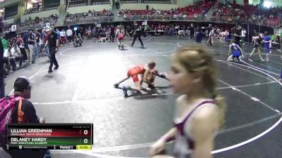 65 lbs Cons. Round 3 - Lillian Greenman, Ogallala Youth Wrestling vs Delaney Hardy, MWC Wrestling Academy