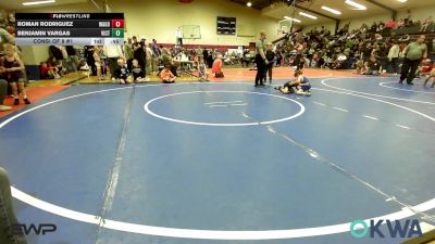 40 lbs Consi Of 8 #1 - Roman Rodriguez, Wagoner Takedown Club vs Benjamin Vargas, Victory Youth Wrestling