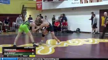 184 lbs Champ. Round 1 - Alan Badley, University Of Providence (Mont.) vs Trinidad Diaz, Simpson University (Calif.)