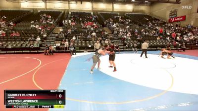 288 lbs Champ. Round 2 - Weston Lawrence, Layton High School vs Garrett Burnett, Weber