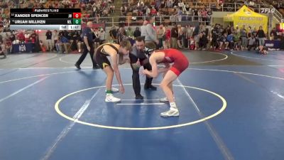 122 lbs Quarterfinal - Xander Spencer, Jv Warriors vs Urijah Milliken, Nelsonville-York