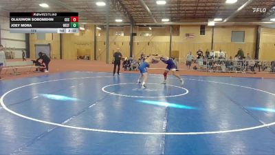 174 lbs Round 2 (6 Team) - Olajuwon Sobomehin, Clackamas Community College vs Joey Mora, Westcliff