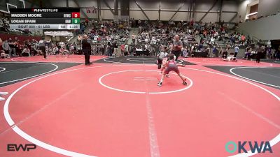 61 lbs Semifinal - Madden Moore, Keystone Kids Wrestling Club vs Logan Spain, Raw Wrestling Club