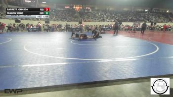 120 lbs Round Of 64 - Barrett Johnson, Pauls Valley Panthers Wrestling vs Teagon Webb, Cashion