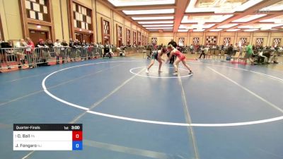 140 lbs Quarterfinal - Olivia Ball, Pa vs Julia Fongaro, Nj