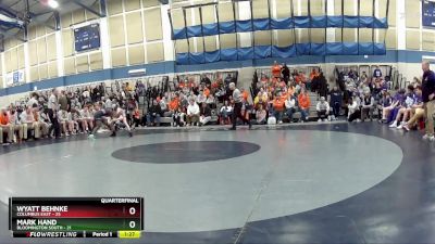 126 lbs Quarters & Wb (16 Team) - Wyatt Behnke, Columbus East vs Mark Hand, Bloomington South