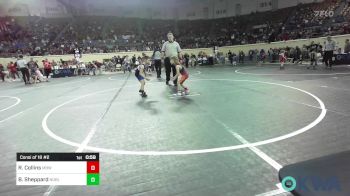 60 lbs Consi Of 16 #2 - Ryker Collins, Mustang Bronco Wrestling Club vs Bradford Sheppard, Noble Takedown Club