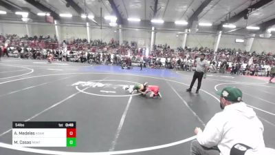 54 lbs Semifinal - Adam Medeles, Adam City WC vs Mark Casas, Monte Vista Takedown Club