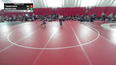 14U Boys - 75 lbs Cons. Semis - Preston York, Cadott Wrestling Club vs Mason Fuchs, Wisconsin