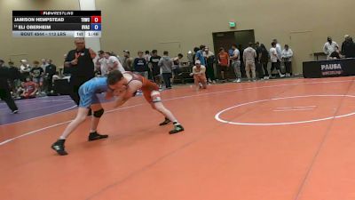 113 lbs Cons. Rd Of 16 - Jamison Hempstead, The Hunt Wrestling Club vs Eli Oberheim, Buffalo Valley Athletic Club