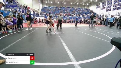 60 lbs Consi Of 4 - Jackson Long, Mustang Bronco Wrestling Club vs Marshall Merritt, Cyclone Wrestling Club