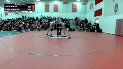 157 lbs 3rd Place Match - Seth Kinser, Orrville vs Elijah Johnston, Woodridge