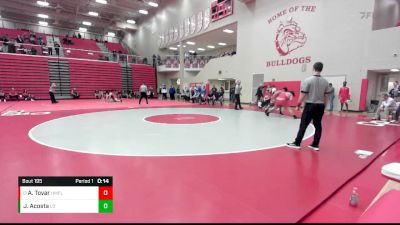 285 lbs Cons. Round 2 - Adam Tovar, Flossmoor (Homewood) vs Juan Acosta, Lowell