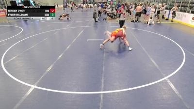 Junior Boys - 120 lbs Cons. Round 1 - Tyler Baldwin, South Dakota vs Jensen Dyer, Ubasa Wrestling Academy