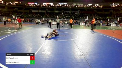 75 lbs Round Of 16 - Bryon Powell, Delsea vs Alex Konopka, Fair Lawn