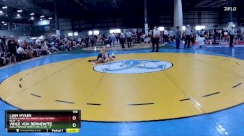 106 lbs Placement Matches (8 Team) - Vince Von Bernewitz, GREAT BRIDGE WRESTLING CLUB vs Liam Myles, NORTH CAROLINA WRESTLING FACTORY - BLUE