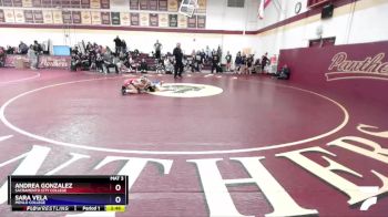124 lbs Champ. Round 1 - Sara Vela, Menlo College vs Andrea Gonzalez, Sacramento City College