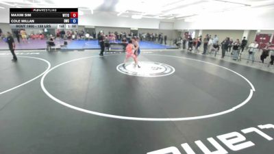 138 lbs Cons. Semis - Maxim Sim, World Team Training Center vs Cole Millan, Delta Wrestling Club