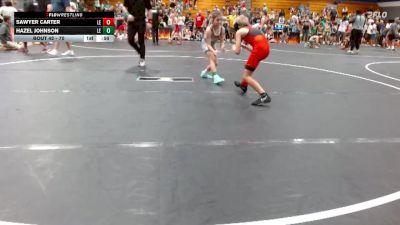 70 lbs Cons. Round 1 - Hazel Johnson, Grizzlies Wrestling Club vs Sawyer Carter, Knights Youth Wrestling