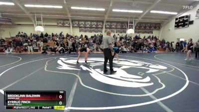 132 lbs Champ. Round 1 - Kyrrijo Finch, Round Valley vs Brooklinn Baldwin, Snowflake
