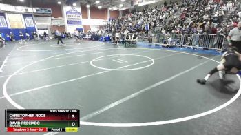106 lbs Champ. Round 1 - Christopher Roos, Calabasas vs David Preciado, Hesperia