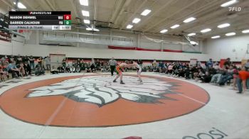 215 lbs Finals (8 Team) - Darren Calhoun, Pinedale vs Mason Dehmel, Worland High School
