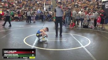 53 lbs Quarterfinal - Colt Carlson, Ohio Crazy Goats vs Grayson Shank, Clyde Amatuer Wrestling